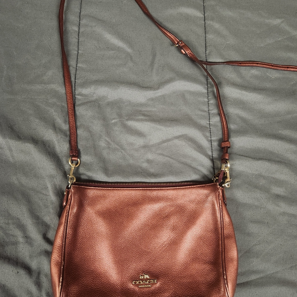 Coach Metallic Copper Crossbody Bag